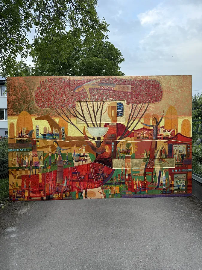 Image of Mulberry Tree by Roman Opalinsky, size: 375x250cm, made of oil on wood, Painting medium, from Horodok, priced at $35000 (≈ 1,568,032 грн)