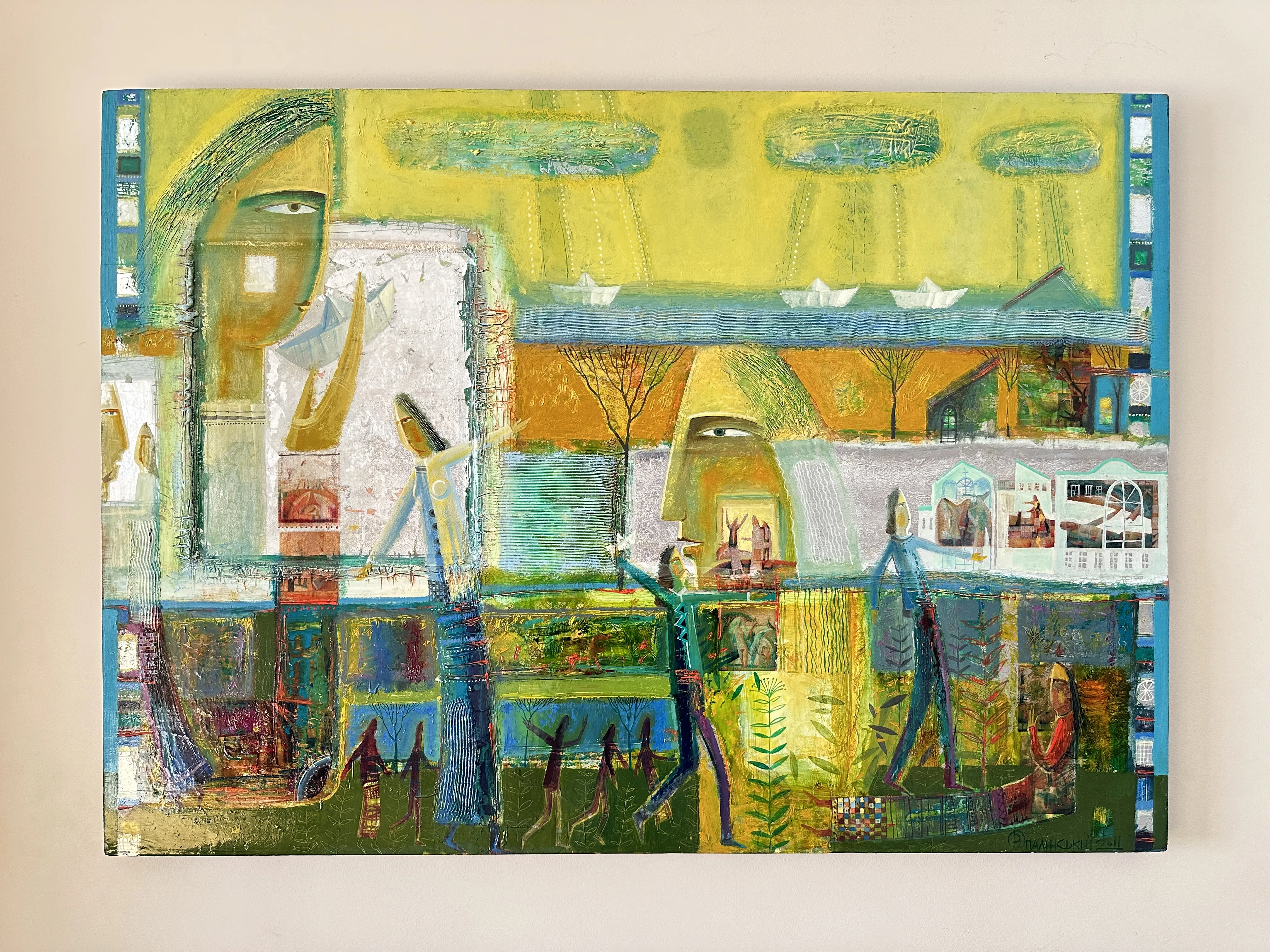 Зображення "Паперові кораблики" від Роман Опалинський, розмір: 140x100cm, матеріали: олія/дерево, медіум: Живопис, місто: Городок, ціна: $5000 (≈ 224 005 грн) Фото 2 з 11.