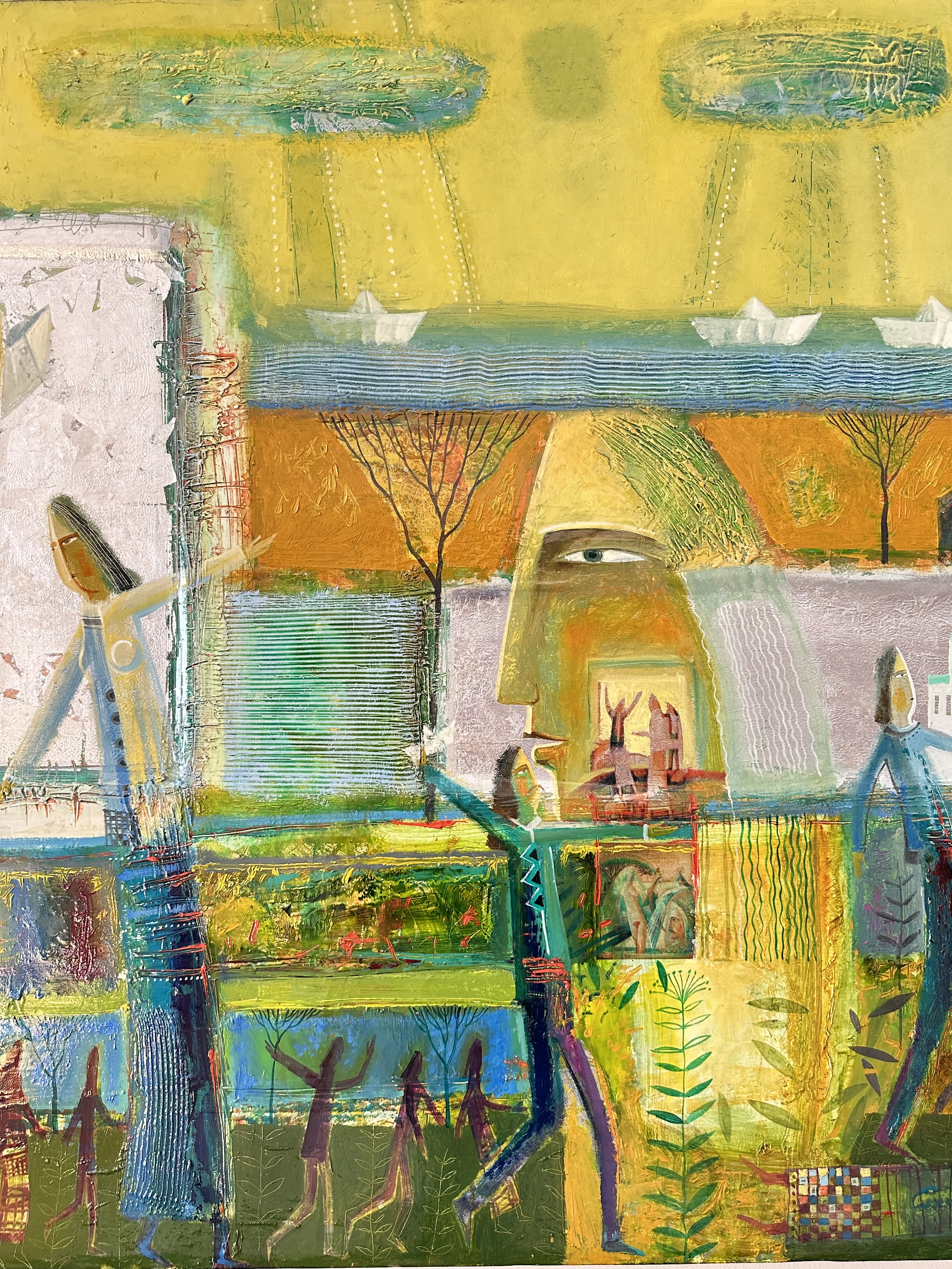 Image of Paper Boats by Roman Opalinsky, size: 140x100cm, made of oil on wood, Painting medium, from Horodok, priced at $5000 (≈ 224,005 грн) Photo 9 of 11.