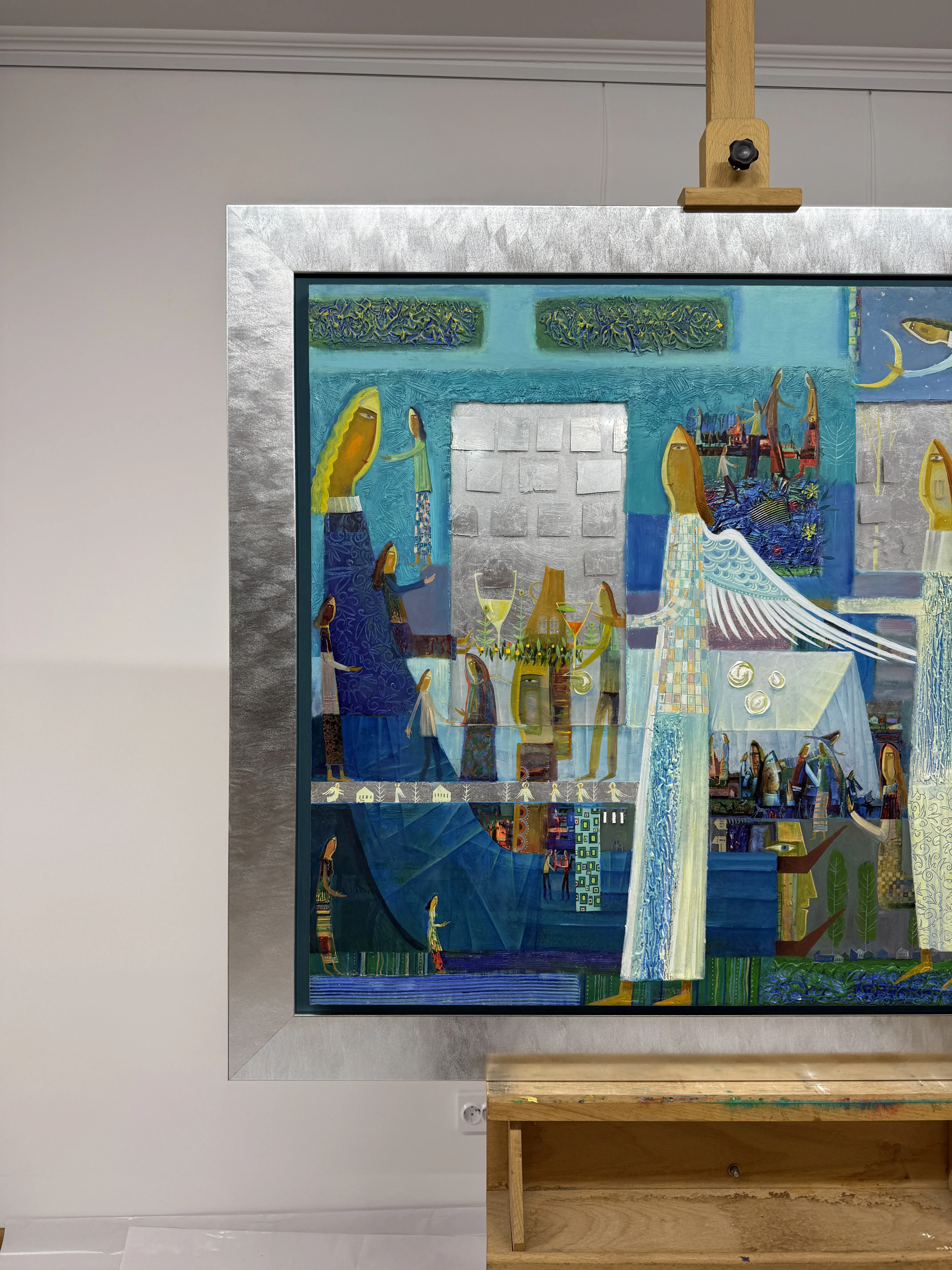 Image of Dinner time by Roman Opalinsky, size: 119x99cm, made of oil/wood, Painting medium, from Horodok, priced at $4000 (≈ 179,204 грн) Photo 3 of 6.
