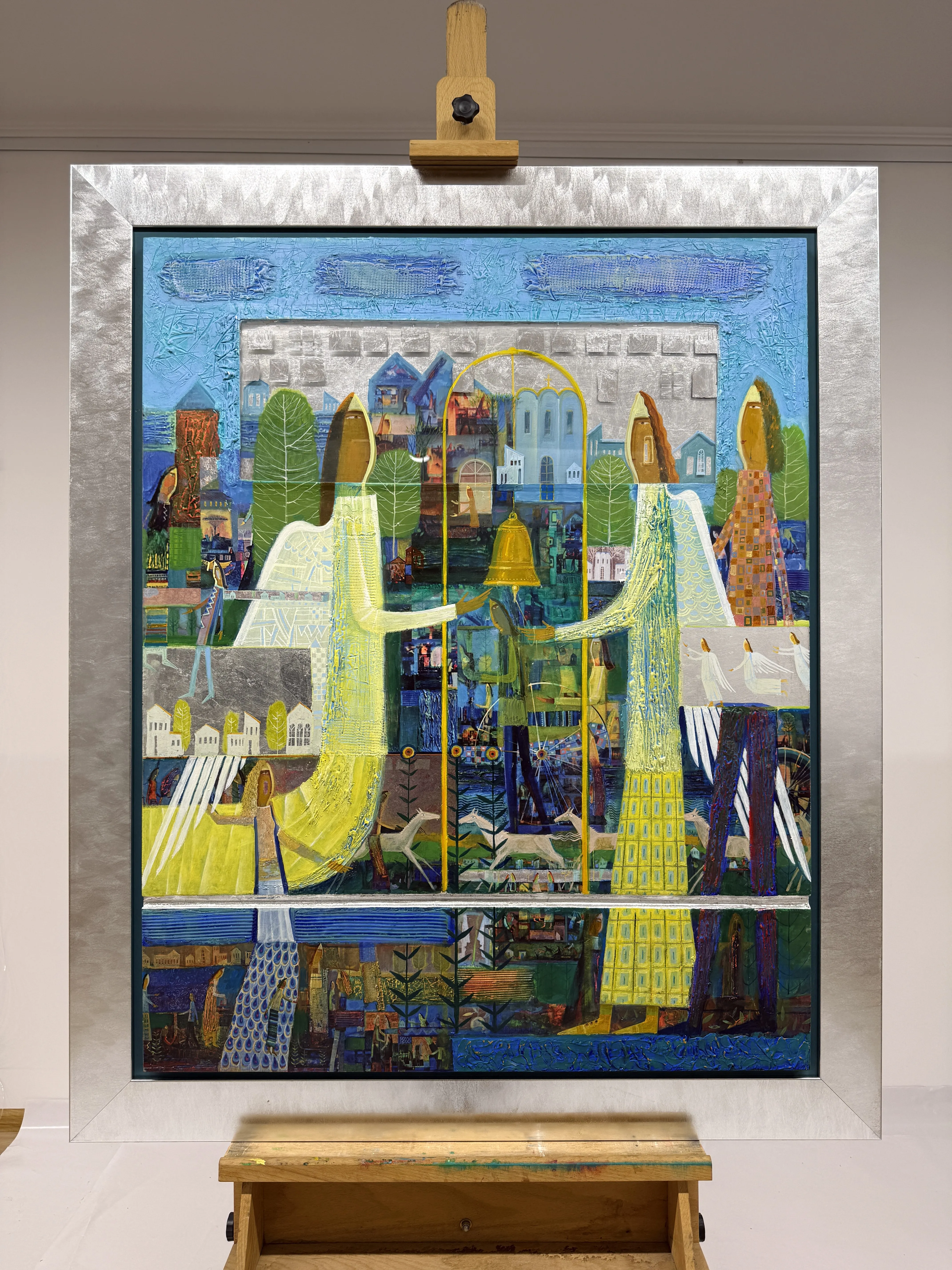 Зображення "Дзвонарі" від Роман Опалинський, розмір: 119x99cm, матеріали: олія/дерево, медіум: Живопис, місто: Городок, ціна: $4000 (≈ 179 204 грн) Фото 1 з 9.