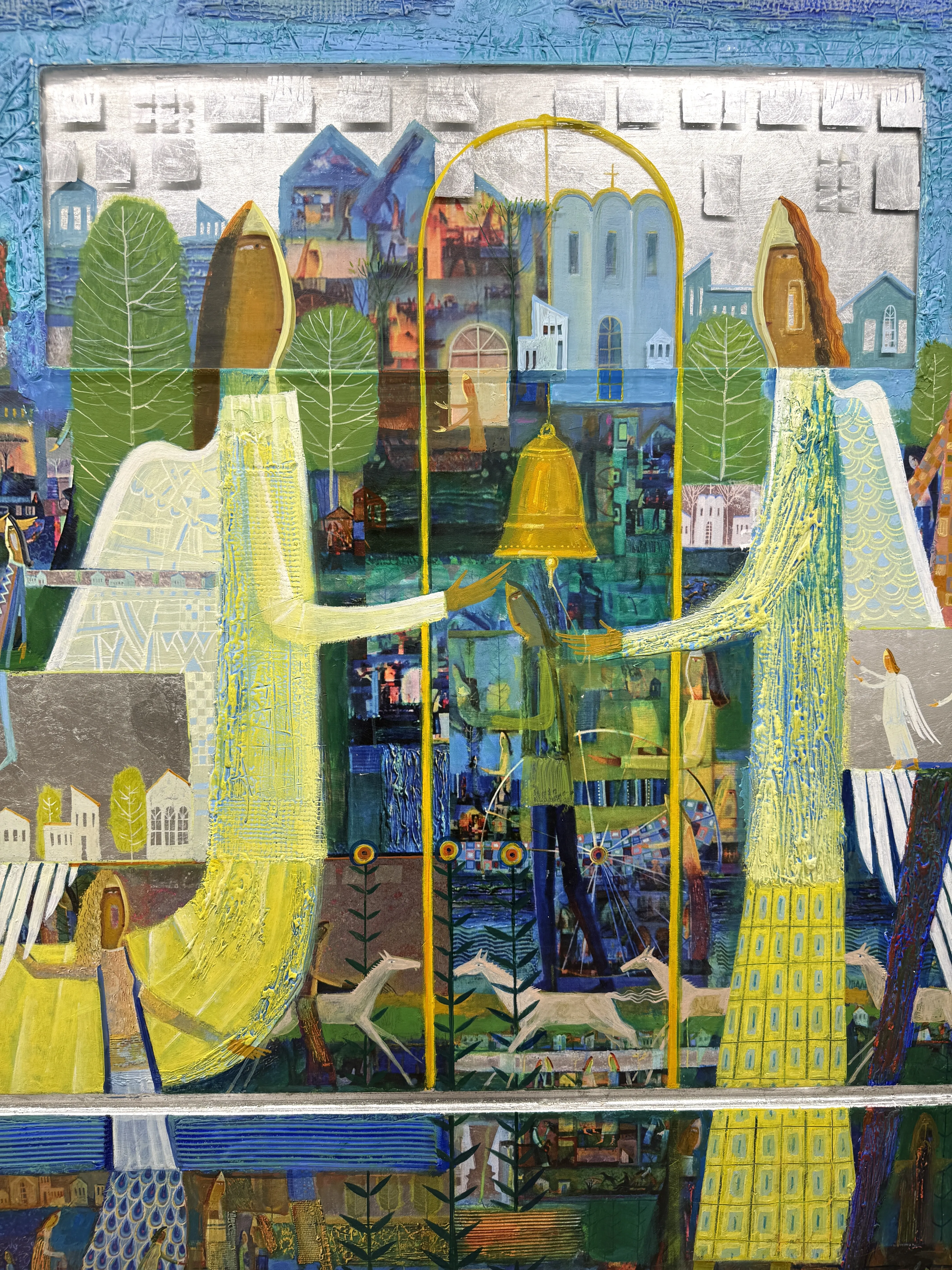 Image of Bell Ringers by Roman Opalinsky, size: 119x99cm, made of oil on wood, Painting medium, from Horodok, priced at $4000 (≈ 179,204 грн) Photo 4 of 9.